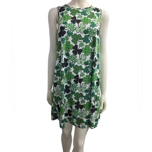 Dressworks Green Stretch Swing Lucky Clovers Dress
